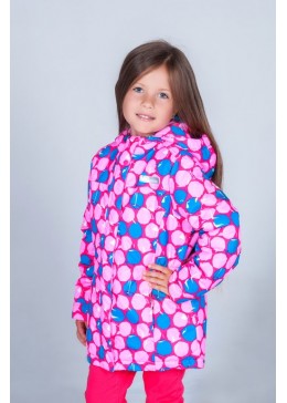 Baby line розовая демисезонная куртка Вишни для девочки V 227К-18